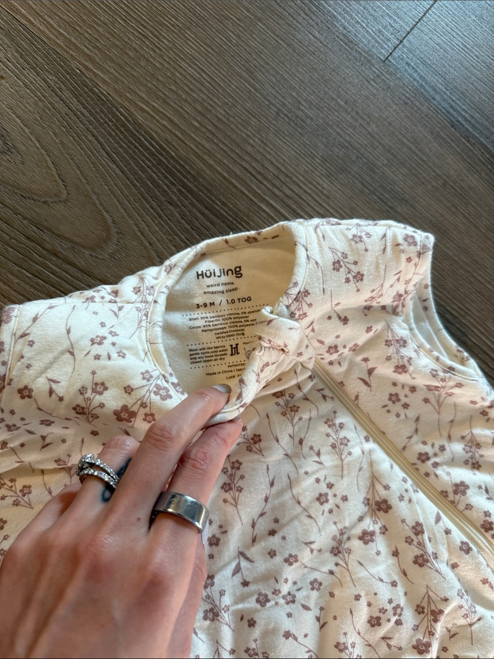 Huijing bamboo viscose sleep sack 1.0 TOG 3-9m - Picture 3 of 5